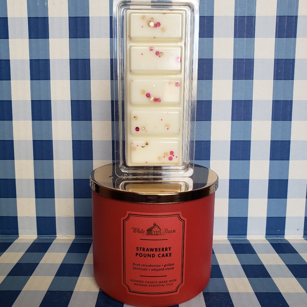 Strawberry Pound Cake Wax Melt Snap Bar